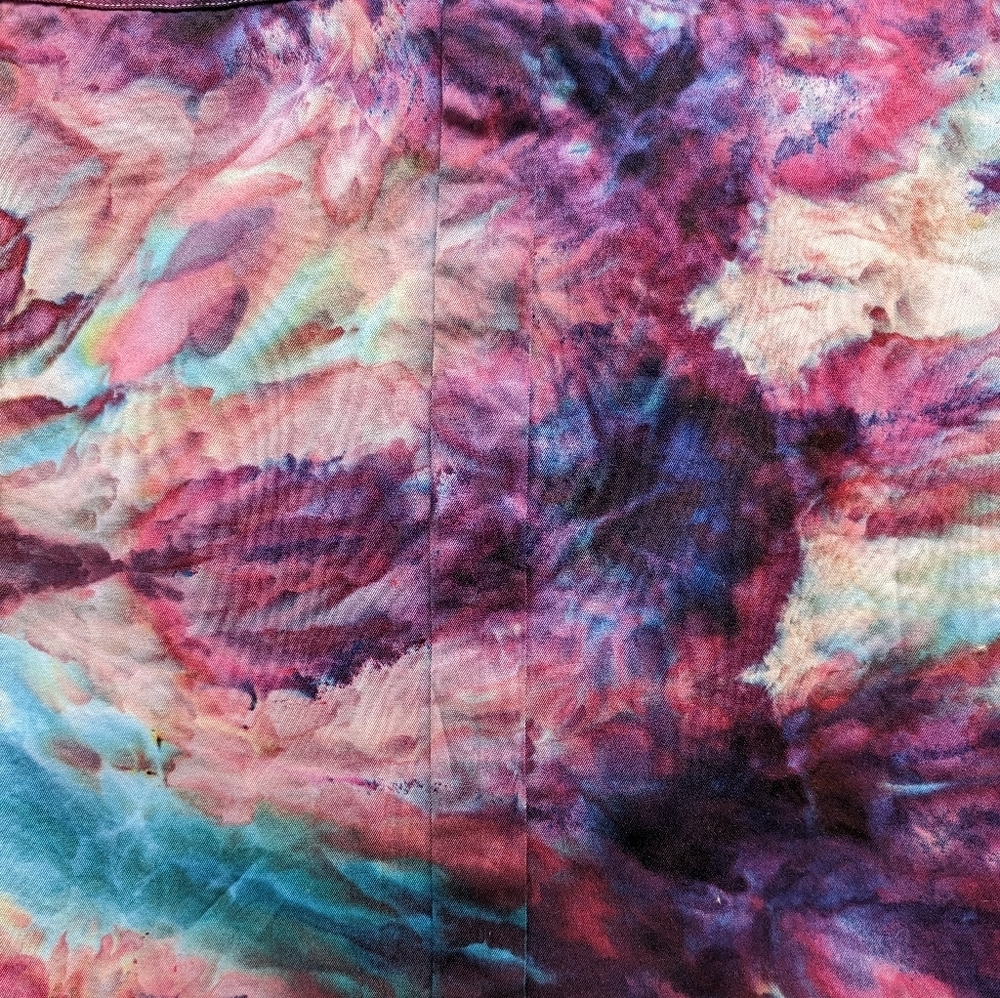 Custom Ice Dye Zara Man Men Dress Shirt Slim Fit Large 100% Cotton Long Sleeves - Picture 5 of 9